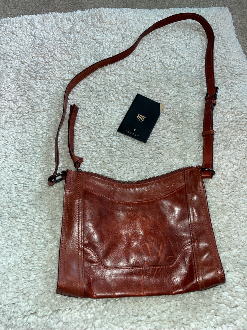 Frye leather crossbody messenger bag - Picture 7 of 14